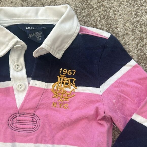 Ralph Lauren Girls Pink & Blue Dress 3/3T - Picture 2 of 6